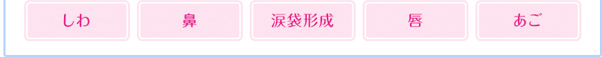 しわ 鼻 涙袋形成 唇 あご